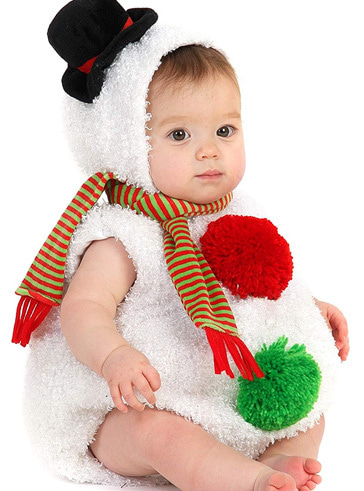 [해외] 귀여운 아기눈사람 베이비 유아용 코스튬 할로윈 코스프레 파티 의상