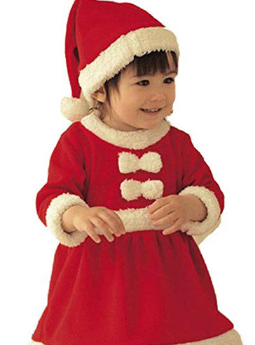 [해외] 아기산타 베이비 유아용 드레스 코스튬 크리스마스 산타클로스 코스프레