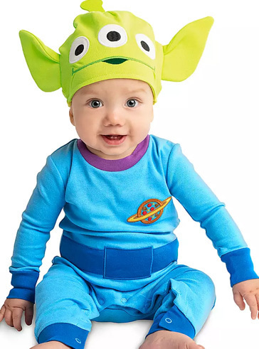 [해외] 디즈니 토이스토리 외계인 알린 베이비 아기 유아 코스튬 우주복 롬퍼 바디수트