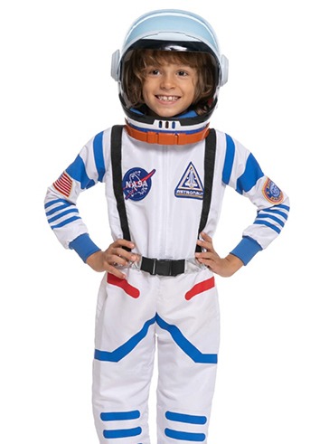 (해외) 아동용 나사 우주비행사 우주복 코스튬 백색 남아 여아용 (헬맷 포함 )