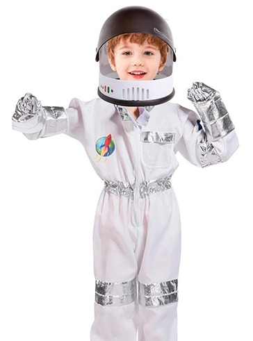 (해외) 아동용 우주비행사 우주복 코스튬 3-7세용 (헬맷 포함)