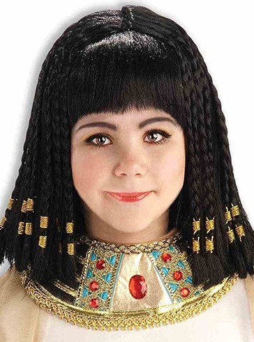 (해외) 이집트 클레오파트라 여왕 가발 여아 코스튬 소품