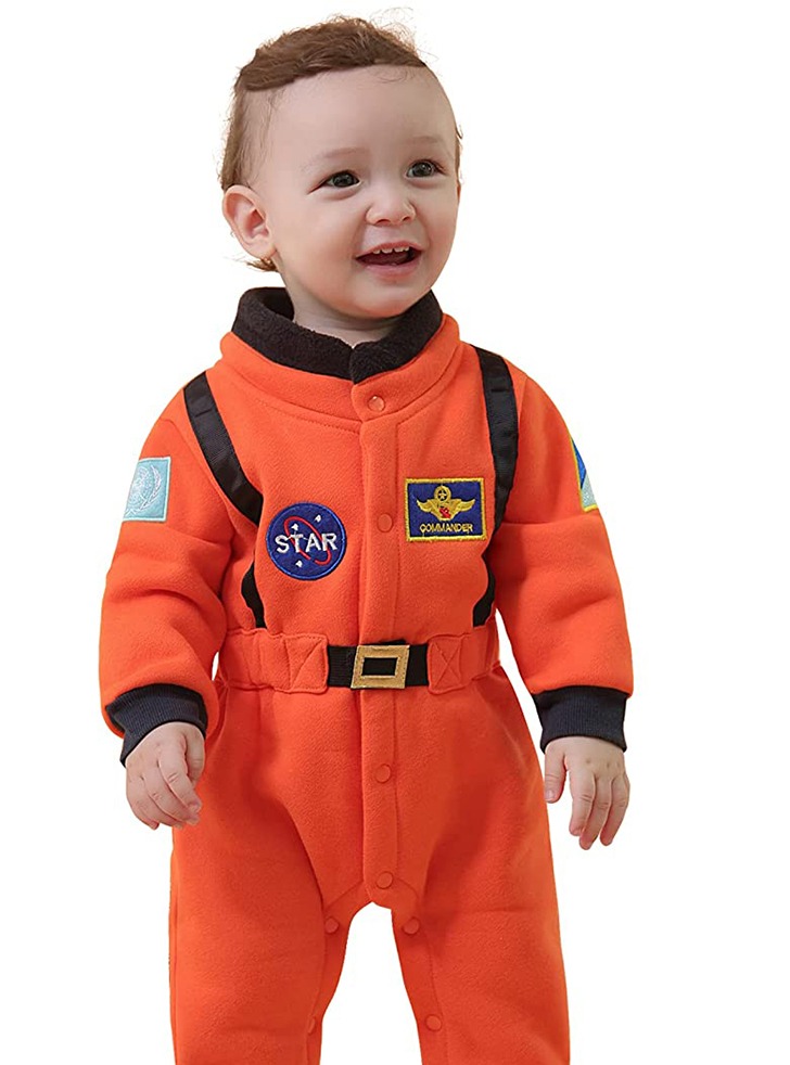 (해외) 유아 우주복 우주비행사 할로윈 코스튬 주황색
