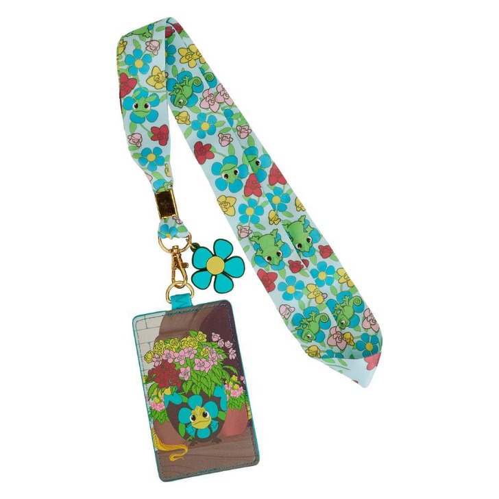 (해외) 라푼젤 파스칼과 꽃 사원증목걸이 - 카드홀더 카드지갑 포함