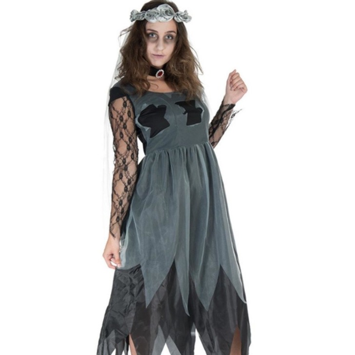(해외) 여자 좀비 유령 신부 의상 코스프레 드레스 할로윈 코스튬