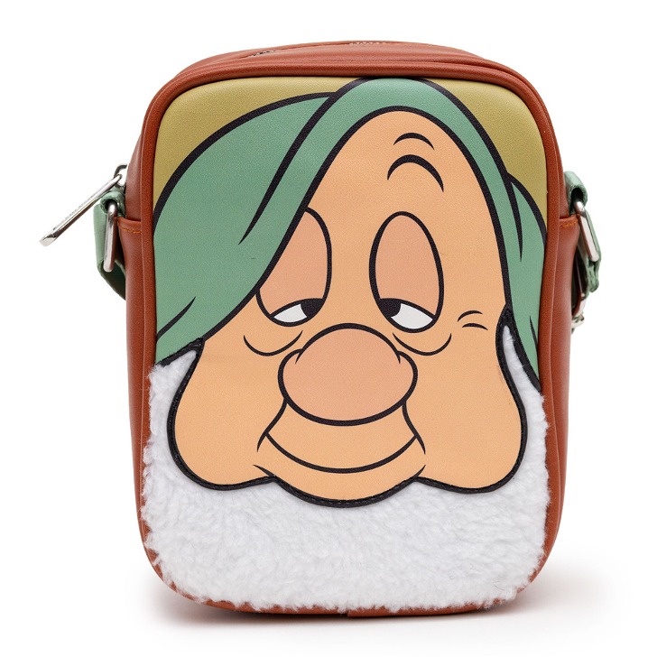 (해외) 디즈니 백설공주 잠꾸러기 난장이 크로스 바디 백 가방 비건 가죽-버클다운