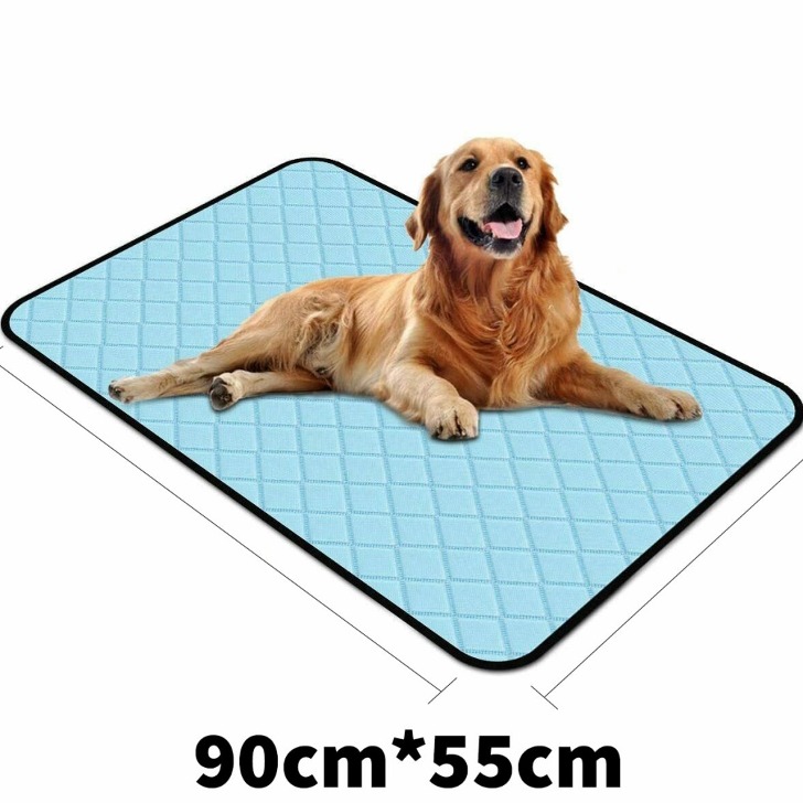 (해외) 강아지 오줌 패드 아이스 쿨매트 방수 재사용 가능 세탁가능 카시트 커버 90cm55cm