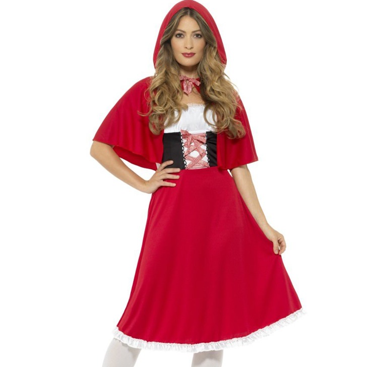 (해외) 여자 빨간 망토 아가씨 코스프레 의상 코스튬 드레스