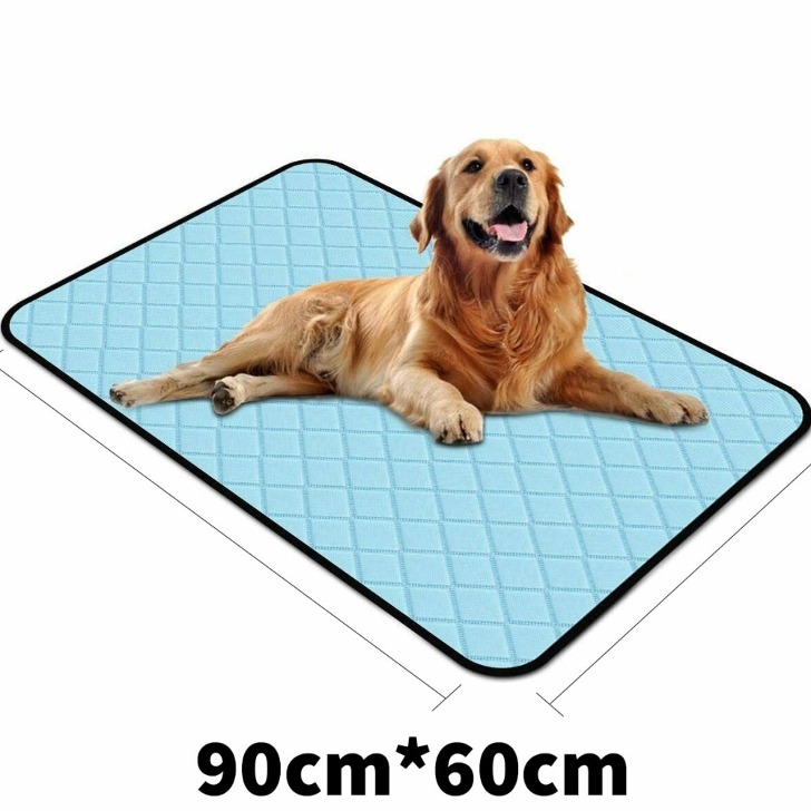 (해외) 강아지 오줌 패드 아이스 쿨매트 방수 재사용 가능 세탁가능 카시트 커버 90cm60cm