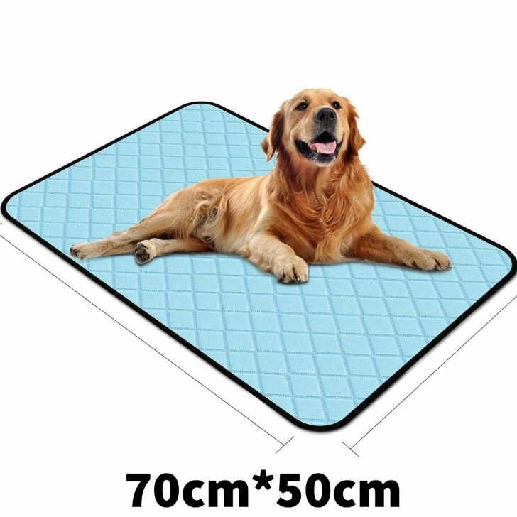 (해외) 강아지 오줌 패드 아이스 쿨매트 방수 재사용 가능 세탁가능 카시트 커버 70cm50cm