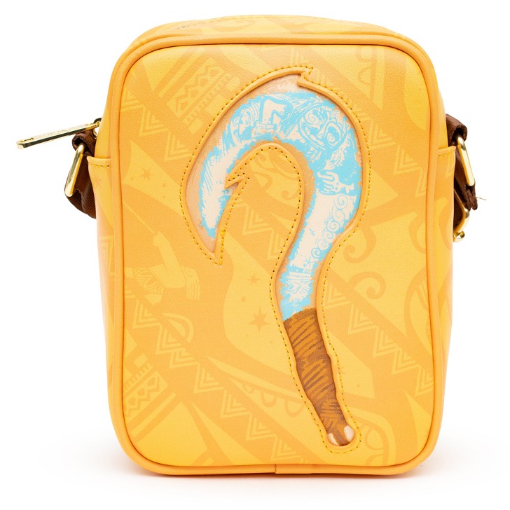 (해외) 디즈니 야광 모아나 마우이 갈고리 크로스 바디 백 가방 비건 가죽-버클다운