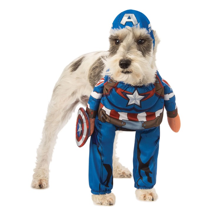 마블 어벤져스 캡틴 아메리카 강아지옷 워킹 코스프레 할로윈 코스튬 애견 의류