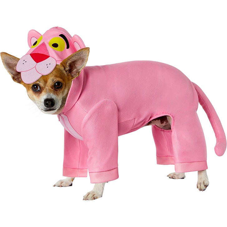 핑크 팬더 표범 강아지 옷 코스프레 의상 할로윈 코스튬 애견의류