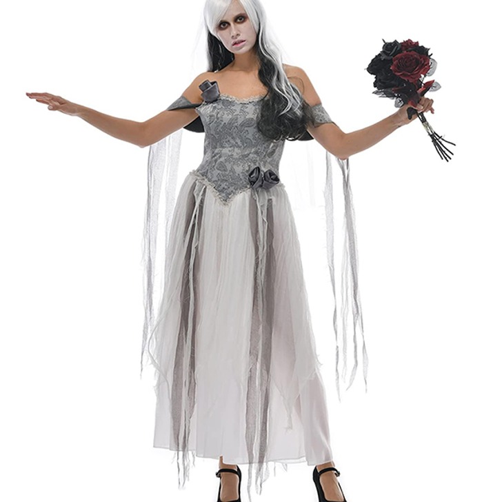 여자 섹시한 유령 신부 좀비 할로윈 코스프레 코스튬 드레스 의상